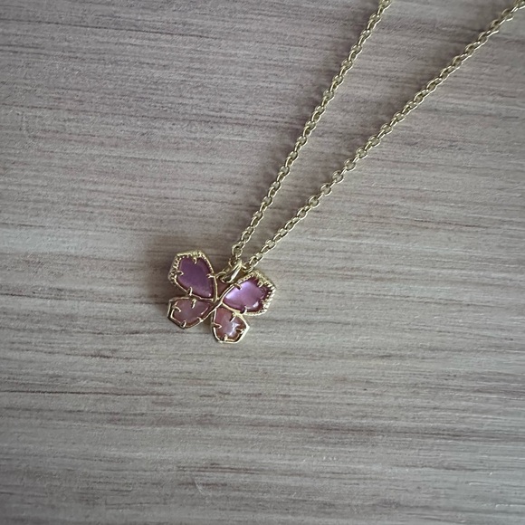 Kendra Scott Gold and Pink Butterfly Pendant Necklace - Picture 6 of 12